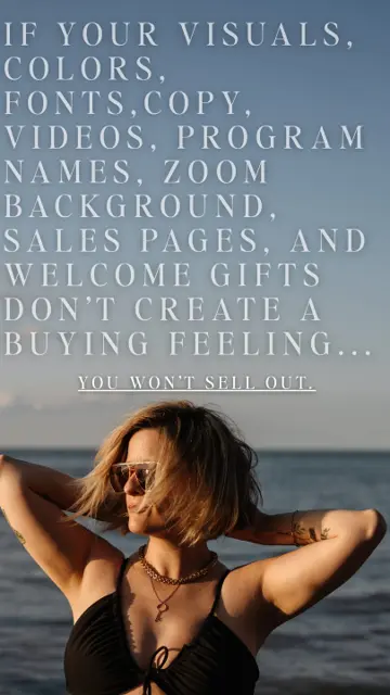 Instagram Story: if your visuals, colors, fonts and copy do not create a buying feeling, you will not sell out